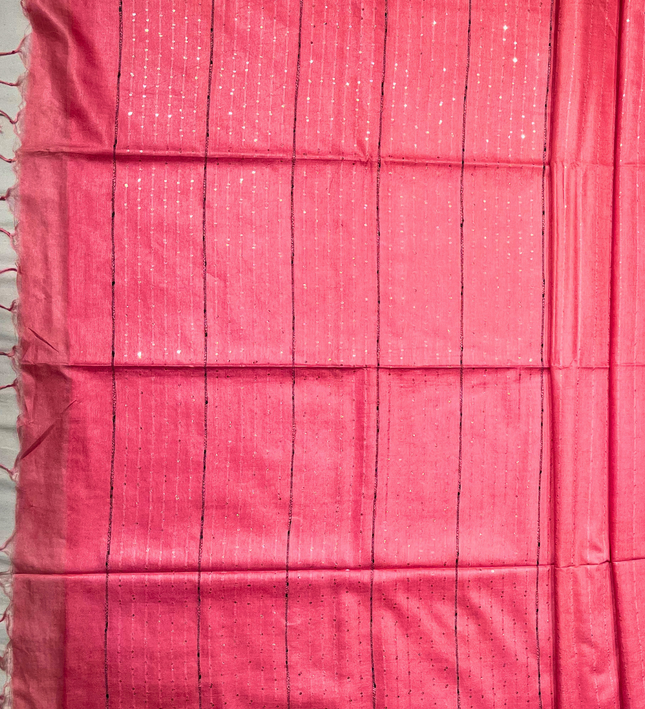 Baby Pink Bhagalpuri Silk Saree – Soft Pastel Handloom Elegance