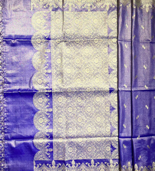 Soft Tissue Silk Saree – Royal Purple with Zari Work