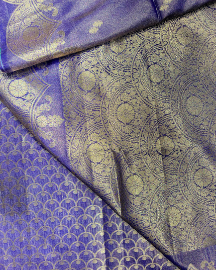 Soft Tissue Silk Saree – Royal Purple with Zari Work