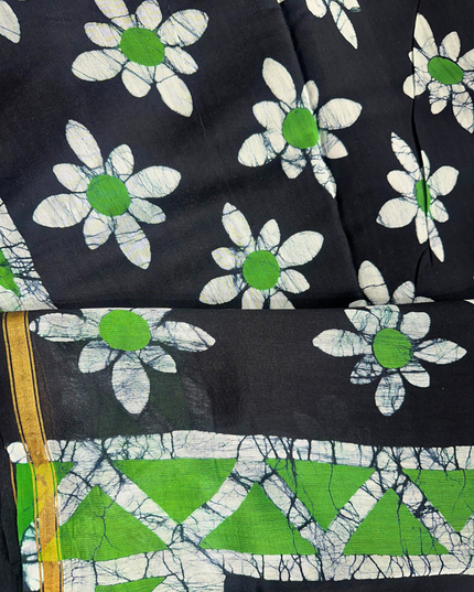 Chanderi Cotton Batik Print Saree