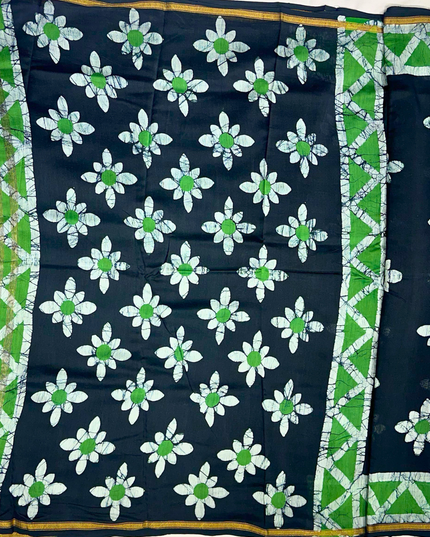 Chanderi Cotton Batik Print Saree