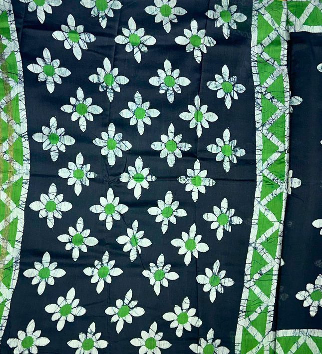 Chanderi Cotton Batik Print Saree