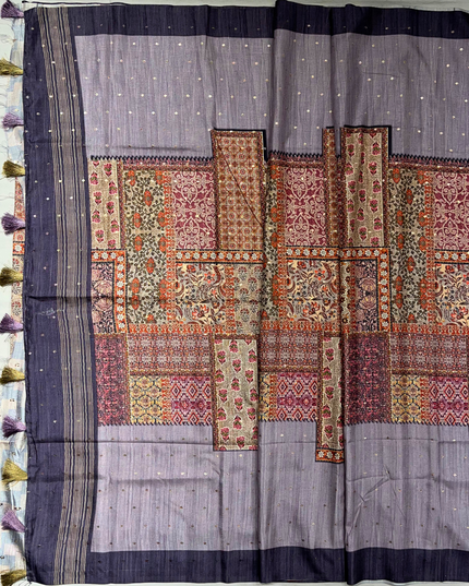 Khadi Saree – Digital Print & Handloom Weave