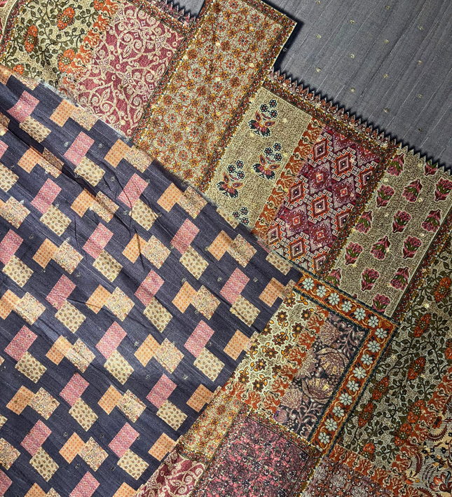 Khadi Saree – Digital Print & Handloom Weave