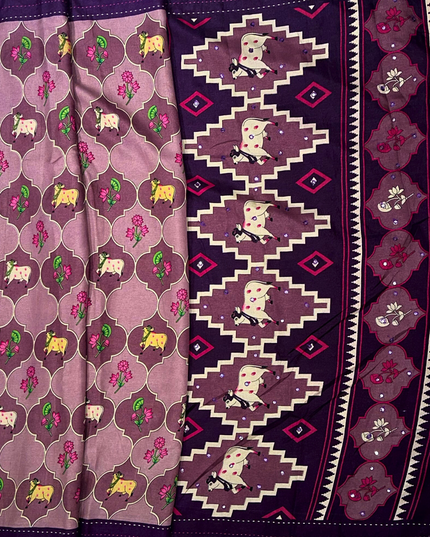 Munga silk- Pichwai Print