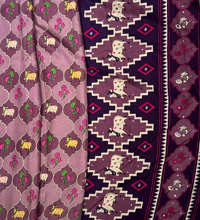 Munga silk- Pichwai Print