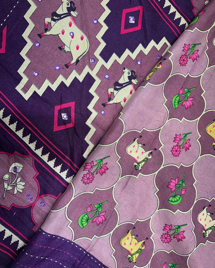 Munga silk- Pichwai Print
