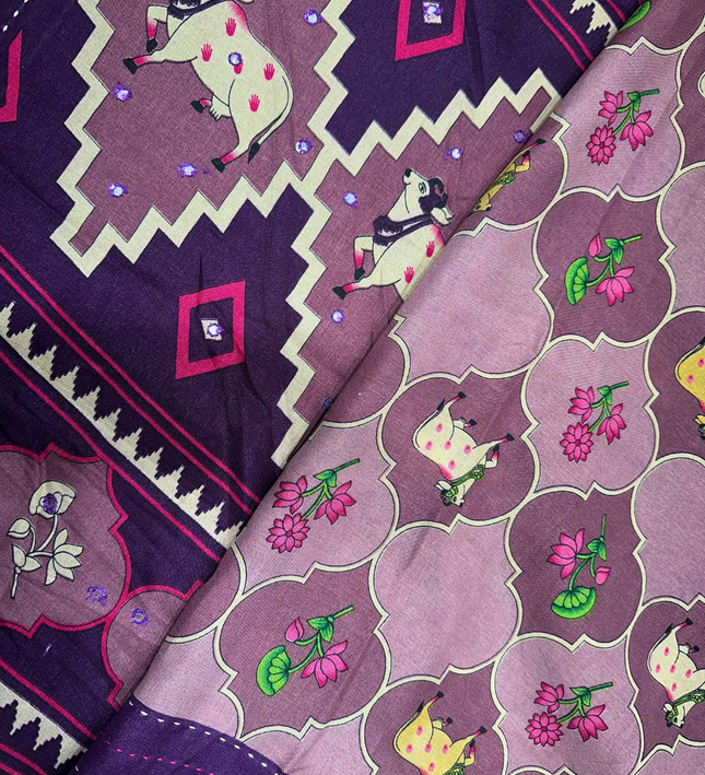 Munga silk- Pichwai Print