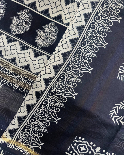 Chanderi Cotton Saree – Masaba Print Handloom