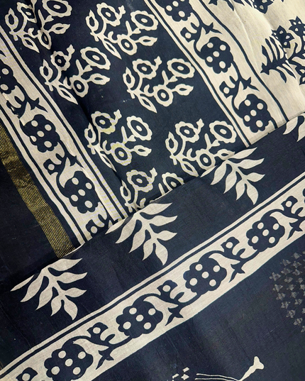 Chanderi Cotton Saree – Masba Print Handloom