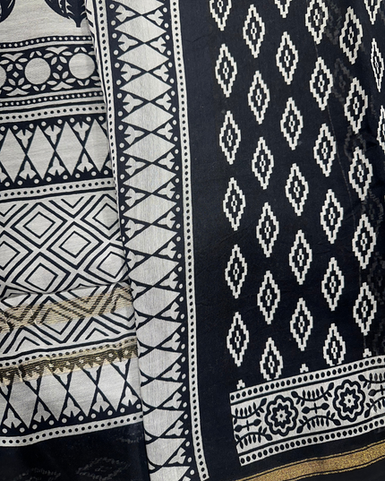 Chanderi Cotton Saree – Masba Print