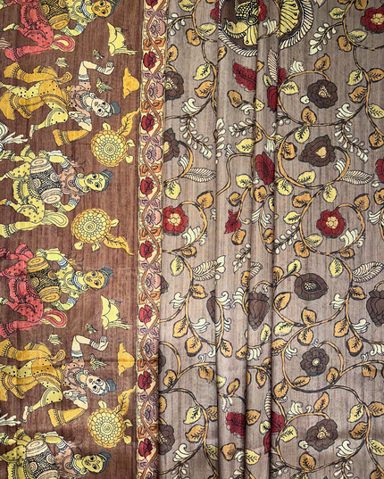 Raw silk- Kalamkari print