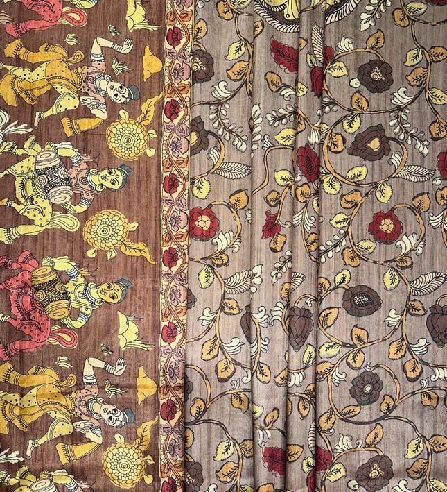 Raw silk- Kalamkari print