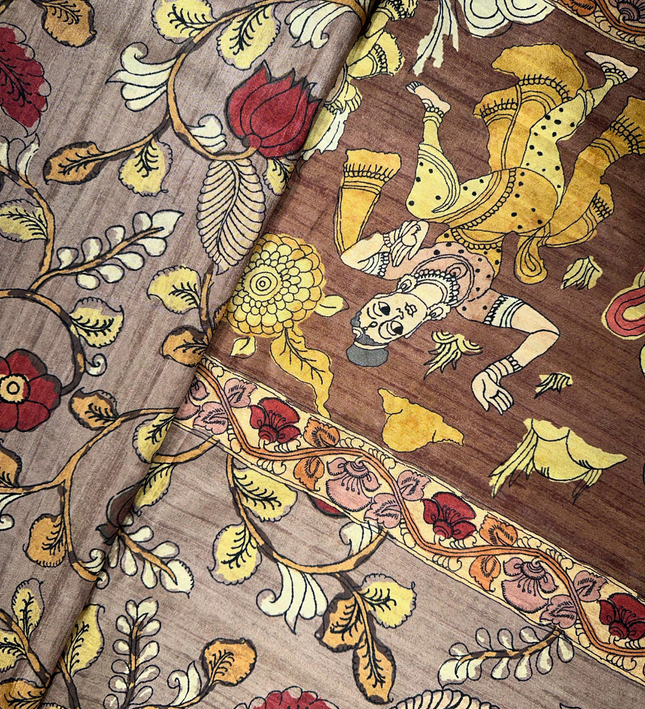 Raw silk- Kalamkari print