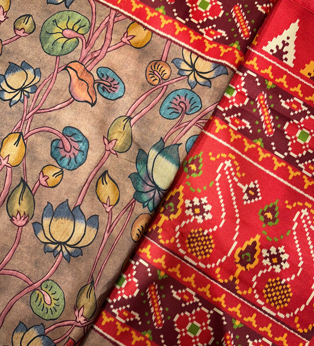 Raw silk - Ikkat print