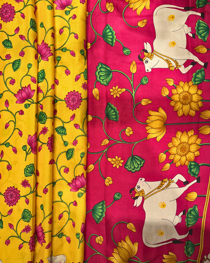 Raw silk- Pichwai print