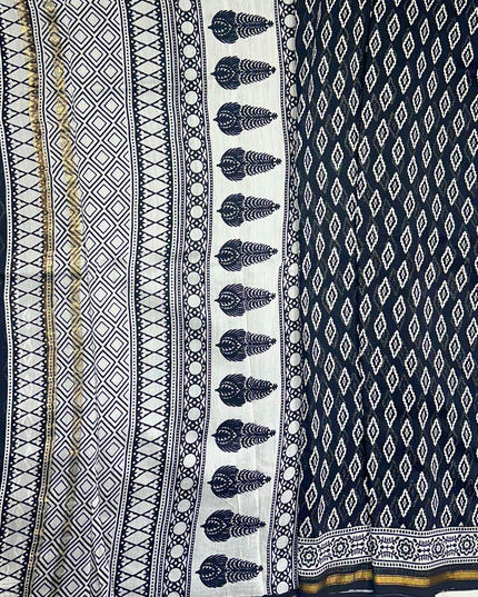 Chanderi Cotton Saree – Masba Print