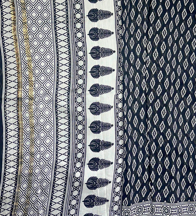 Chanderi Cotton Saree – Masba Print