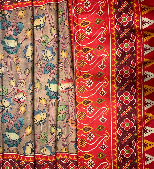 Raw silk - Ikkat print