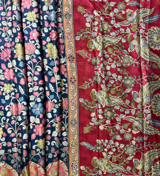 Satin Crep- Kalamkari print