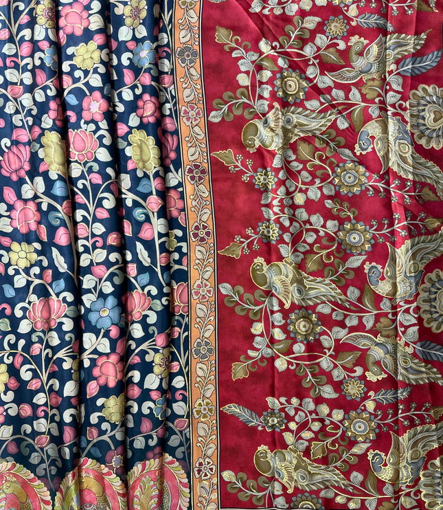 Satin Crep- Kalamkari print
