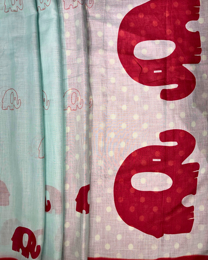 Linen Figure Print Saree