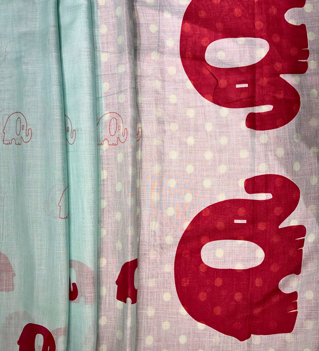 Linen Figure Print Saree