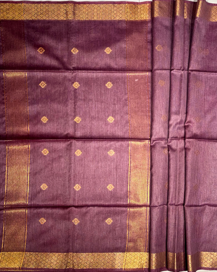 Bhagalpuri Silk Saree – Zari Motif Handloom