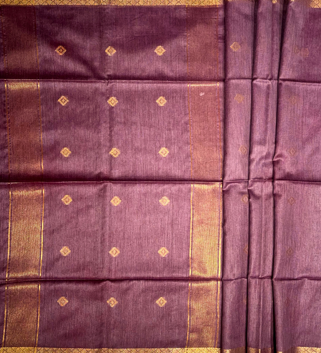 Bhagalpuri Silk Saree – Zari Motif Handloom