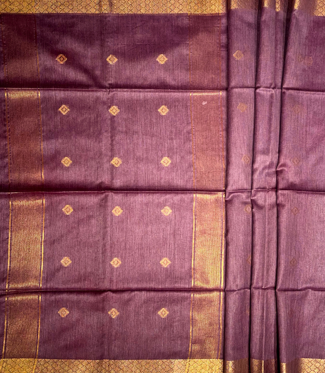 Bhagalpuri Silk Saree – Zari Motif Handloom