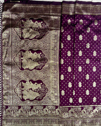 Raw Silk Banarasi Jaal Saree