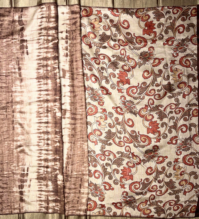Chanderi Cotton Saree – Shibori & Kalamkari Fusion Elegance